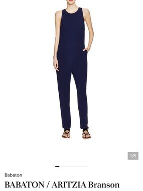 Babaton Navy Sleeveless Branson Jumpsuit